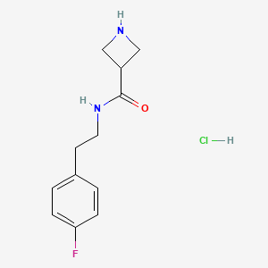 molecular formula C12H16ClFN2O B2768995 N-[2-(4-Fluorophenyl)ethyl]azetidine-3-carboxamide hydrochloride CAS No. 1316221-64-3