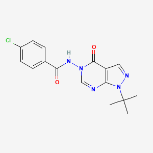 N-(1-(tert-butyl)-4-oxo-1H-pyrazolo[3,4-d]pyrimidin-5(4H)-yl)-4-chlorobenzamide