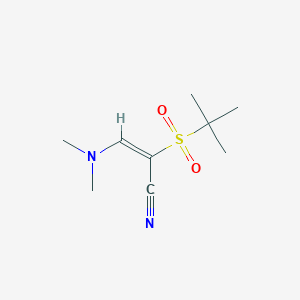 molecular formula C9H16N2O2S B2769009 2-(Tert-butylsulfonyl)-3-(dimethylamino)acrylonitrile CAS No. 338751-71-6