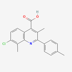 7-Chloro-3,8-dimethyl-2-(4-methylphenyl)quinoline-4-carboxylic acid