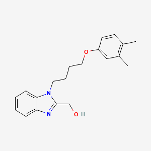 molecular formula C20H24N2O2 B2769014 {1-[4-(3,4-dimethylphenoxy)butyl]-1H-1,3-benzodiazol-2-yl}methanol CAS No. 853752-90-6