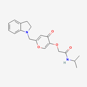 2-((6-(indolin-1-ylmethyl)-4-oxo-4H-pyran-3-yl)oxy)-N-isopropylacetamide