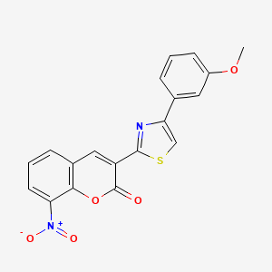 3-(4-(3-methoxyphenyl)thiazol-2-yl)-8-nitro-2H-chromen-2-one