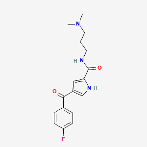 molecular formula C17H20FN3O2 B2769030 N-[3-(dimethylamino)propyl]-4-(4-fluorobenzoyl)-1H-pyrrole-2-carboxamide CAS No. 439111-64-5