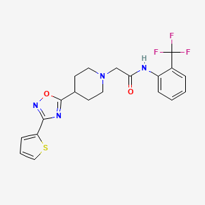 2-{4-[3-(2-thienyl)-1,2,4-oxadiazol-5-yl]piperidin-1-yl}-N-[2-(trifluoromethyl)phenyl]acetamide