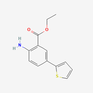 molecular formula C13H13NO2S B2769049 Ethyl 2-amino-5-thiophen-2-ylbenzoate CAS No. 2248314-27-2