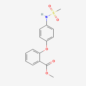 molecular formula C15H15NO5S B2769071 methyl 2-(4-methanesulfonamidophenoxy)benzoate CAS No. 866020-12-4