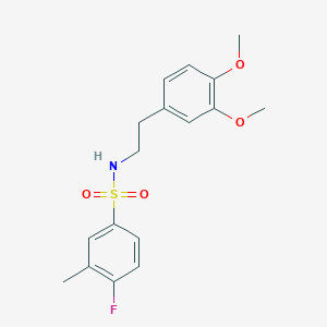 molecular formula C17H20FNO4S B2769077 [2-(3,4-Dimethoxyphenyl)ethyl][(4-fluoro-3-methylphenyl)sulfonyl]amine CAS No. 873586-72-2