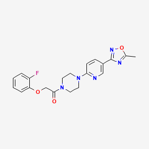 2-(2-Fluorophenoxy)-1-(4-(5-(5-methyl-1,2,4-oxadiazol-3-yl)pyridin-2-yl)piperazin-1-yl)ethanone