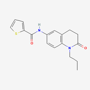 molecular formula C17H18N2O2S B2769087 N~2~-(2-oxo-1-propyl-1,2,3,4-tetrahydro-6-quinolinyl)-2-thiophenecarboxamide CAS No. 941991-02-2