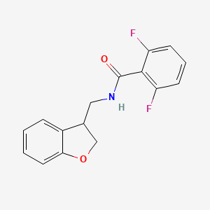 molecular formula C16H13F2NO2 B2769107 N-[(2,3-dihydro-1-benzofuran-3-yl)methyl]-2,6-difluorobenzamide CAS No. 2097918-16-4