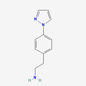 molecular formula C11H13N3 B2769114 2-[4-(1H-pyrazol-1-yl)phenyl]ethanamine CAS No. 956704-66-8