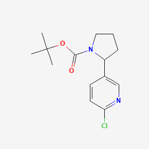 molecular formula C14H19ClN2O2 B2769116 tert-Butyl 2-(6-chloropyridin-3-yl)pyrrolidine-1-carboxylate CAS No. 1352534-35-0