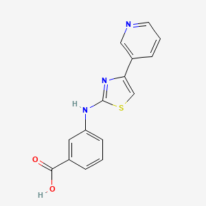 molecular formula C15H11N3O2S B2769119 3-(4-Pyridin-3-yl-thiazol-2-ylamino)-benzoic acid CAS No. 315703-28-7