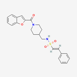 (E)-N-((1-(benzofuran-2-carbonyl)piperidin-4-yl)methyl)-2-phenylethenesulfonamide