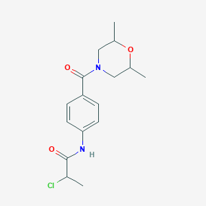 2-Chloro-N-[4-(2,6-dimethylmorpholine-4-carbonyl)phenyl]propanamide