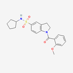 5-[(Cyclopentylamino)sulfonyl]indolinyl 2-methoxyphenyl ketone