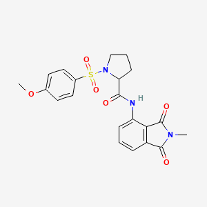 1-((4-methoxyphenyl)sulfonyl)-N-(2-methyl-1,3-dioxoisoindolin-4-yl)pyrrolidine-2-carboxamide
