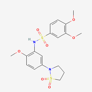 N-(5-(1,1-dioxidoisothiazolidin-2-yl)-2-methoxyphenyl)-3,4-dimethoxybenzenesulfonamide