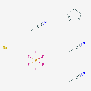 molecular formula C11H15F6N3PRu B2769156 Tris(acetonitrile)cyclopentadienylruthenium(II) hexafluorophosphate CAS No. 80049-61-2