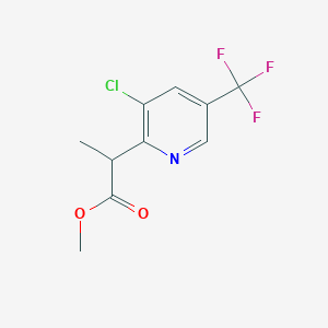 molecular formula C10H9ClF3NO2 B2769162 Methyl 2-[3-chloro-5-(trifluoromethyl)pyridin-2-yl]propanoate CAS No. 339010-43-4