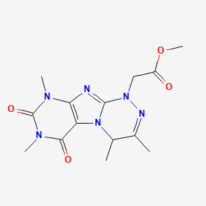 Methyl 2-(3,4,7,9-tetramethyl-6,8-dioxo-5,7,9-trihydro-4H-1,2,4-triazino[4,3-h]purinyl)acetate