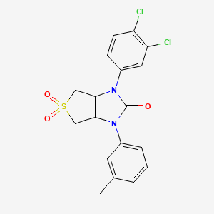 1-(3,4-dichlorophenyl)-3-(m-tolyl)tetrahydro-1H-thieno[3,4-d]imidazol-2(3H)-one 5,5-dioxide