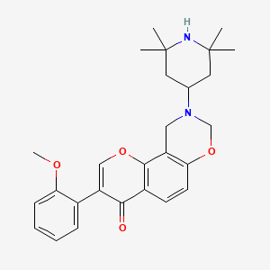 3-(2-methoxyphenyl)-9-(2,2,6,6-tetramethylpiperidin-4-yl)-9,10-dihydrochromeno[8,7-e][1,3]oxazin-4(8H)-one