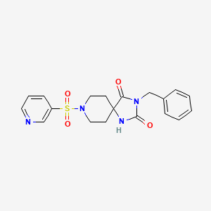molecular formula C19H20N4O4S B2769187 3-Benzyl-8-(pyridin-3-ylsulfonyl)-1,3,8-triazaspiro[4.5]decane-2,4-dione CAS No. 942006-50-0
