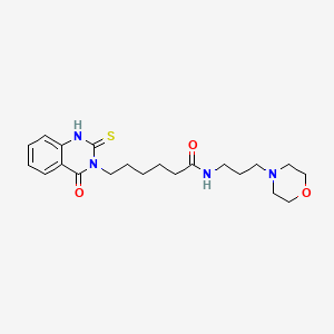 N-(3-morpholinopropyl)-6-(4-oxo-2-thioxo-1,2-dihydroquinazolin-3(4H)-yl)hexanamide