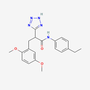 3-(2,5-dimethoxyphenyl)-N-(4-ethylphenyl)-2-(2H-tetrazol-5-yl)propanamide