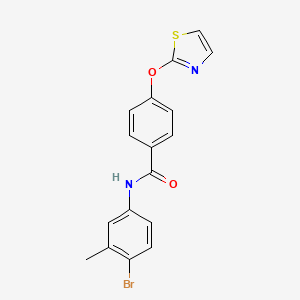molecular formula C17H13BrN2O2S B2769195 N-(4-bromo-3-methylphenyl)-4-(1,3-thiazol-2-yloxy)benzamide CAS No. 2034226-14-5