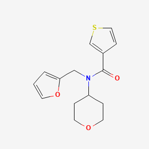 N-(furan-2-ylmethyl)-N-(tetrahydro-2H-pyran-4-yl)thiophene-3-carboxamide