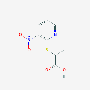 molecular formula C8H8N2O4S B027692 2-(3-nitropyridin-2-yl)sulfanylpropanoic Acid CAS No. 100638-02-6