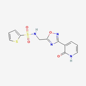 N-((3-(2-oxo-1,2-dihydropyridin-3-yl)-1,2,4-oxadiazol-5-yl)methyl)thiophene-2-sulfonamide