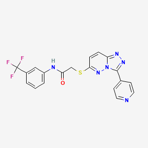 2-((3-(pyridin-4-yl)-[1,2,4]triazolo[4,3-b]pyridazin-6-yl)thio)-N-(3-(trifluoromethyl)phenyl)acetamide