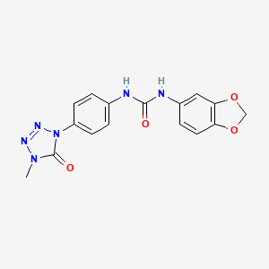 1-(benzo[d][1,3]dioxol-5-yl)-3-(4-(4-methyl-5-oxo-4,5-dihydro-1H-tetrazol-1-yl)phenyl)urea