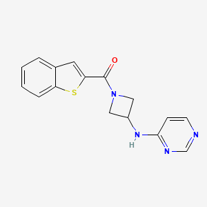N-[1-(1-benzothiophene-2-carbonyl)azetidin-3-yl]pyrimidin-4-amine