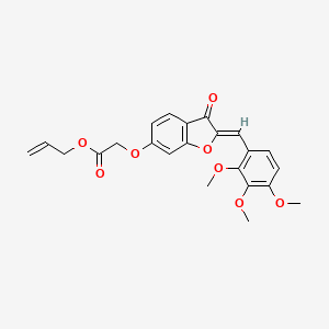 (Z)-allyl 2-((3-oxo-2-(2,3,4-trimethoxybenzylidene)-2,3-dihydrobenzofuran-6-yl)oxy)acetate