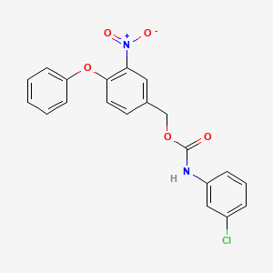 (3-nitro-4-phenoxyphenyl)methyl N-(3-chlorophenyl)carbamate