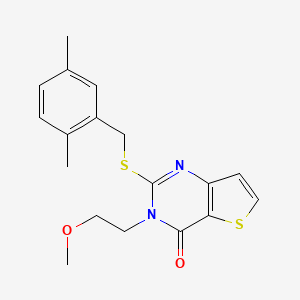 2-[(2,5-dimethylbenzyl)sulfanyl]-3-(2-methoxyethyl)thieno[3,2-d]pyrimidin-4(3H)-one