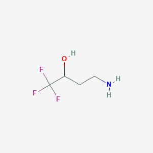 molecular formula C4H8F3NO B2769225 4-Amino-1,1,1-trifluorobutan-2-ol CAS No. 57165-84-1