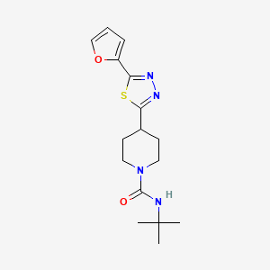 N-(tert-butyl)-4-(5-(furan-2-yl)-1,3,4-thiadiazol-2-yl)piperidine-1-carboxamide