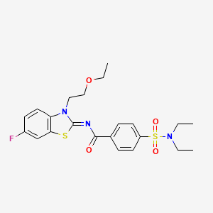 4-(diethylsulfamoyl)-N-[3-(2-ethoxyethyl)-6-fluoro-1,3-benzothiazol-2-ylidene]benzamide