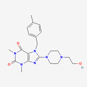 8-(4-(2-hydroxyethyl)piperazin-1-yl)-1,3-dimethyl-7-(4-methylbenzyl)-1H-purine-2,6(3H,7H)-dione