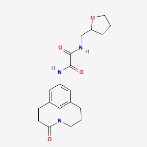N1-(3-oxo-1,2,3,5,6,7-hexahydropyrido[3,2,1-ij]quinolin-9-yl)-N2-((tetrahydrofuran-2-yl)methyl)oxalamide