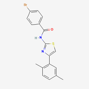 4-bromo-N-[4-(2,5-dimethylphenyl)-1,3-thiazol-2-yl]benzamide