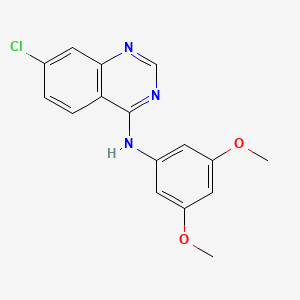 molecular formula C16H14ClN3O2 B2769240 7-chloro-N-(3,5-dimethoxyphenyl)quinazolin-4-amine CAS No. 477856-39-6