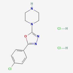 1-[5-(4-Chlorophenyl)-1,3,4-oxadiazol-2-yl]piperazine dihydrochloride