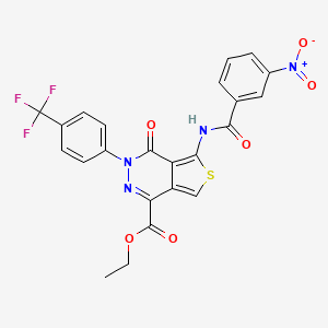 Ethyl 5-(3-nitrobenzamido)-4-oxo-3-(4-(trifluoromethyl)phenyl)-3,4-dihydrothieno[3,4-d]pyridazine-1-carboxylate
